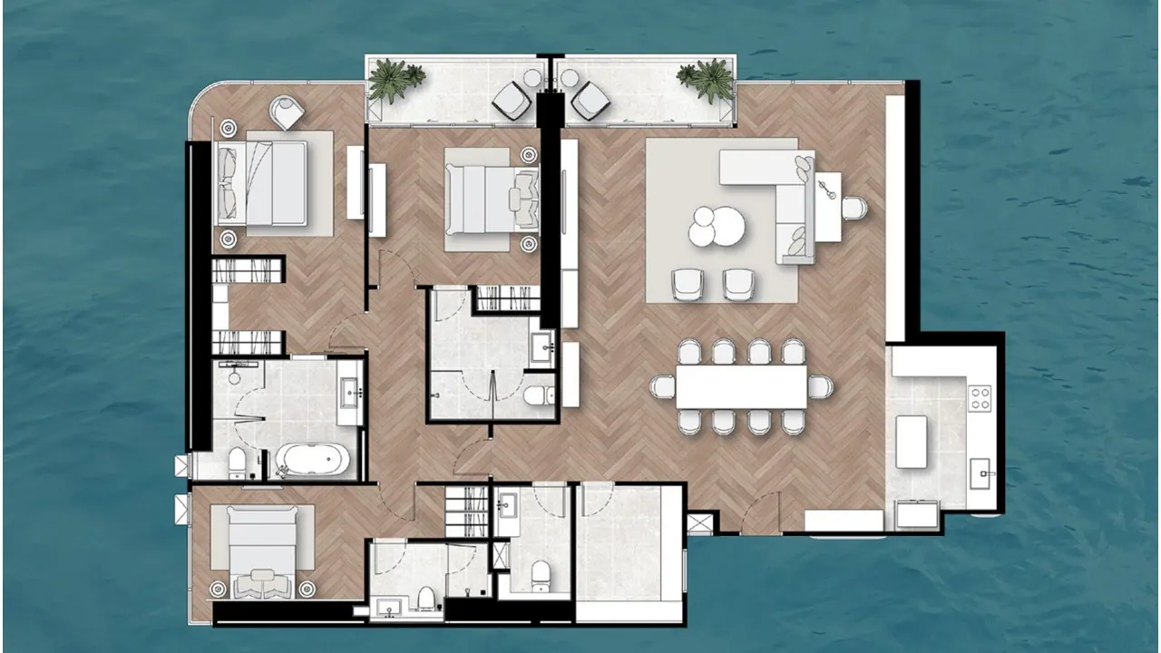One River Rama 3 — 3 bedroom condominium 193 sqm in Rama 3 – Sathupradit, Bangkok